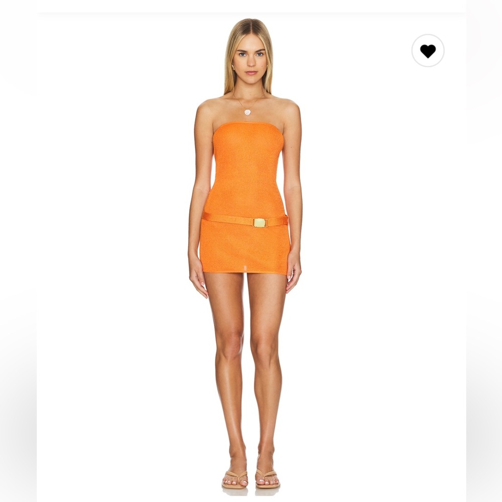 Asta resort Gisele mini dress Orange Strapless Mini Dress